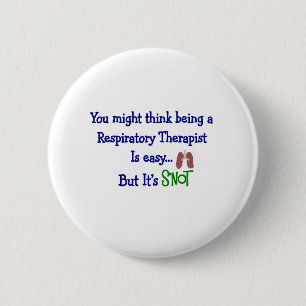 Lustige Atmungstherapie-Geschenke Button