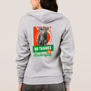 Lustige Aufladende Koala-Introvertierte Stimmung Hoodie