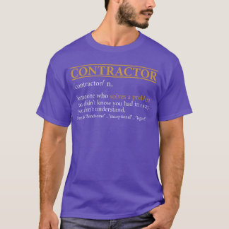 Lustige Auftragnehmer-Definition Geburtstag retro T-Shirt
