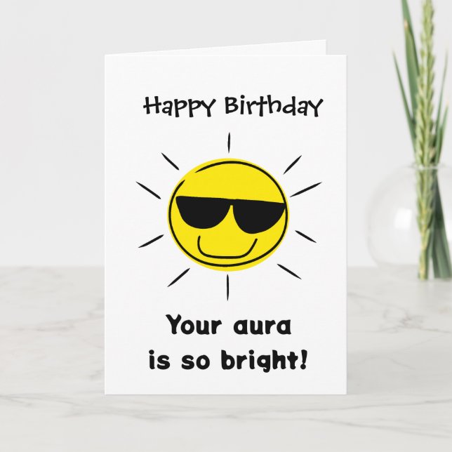 Lustige Aura Geburtstag  Karte (Vorderseite)