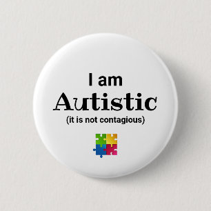 Lustige Autismus-Bekanntmachung   ASD Button