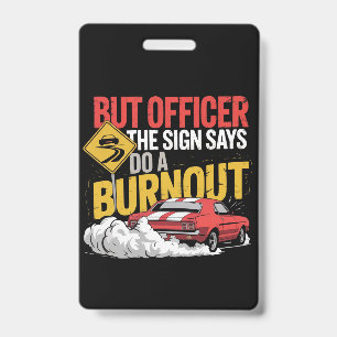 Lustige Autorennen-Burnout-Drag-Racing-Muscle-Car Ausweis