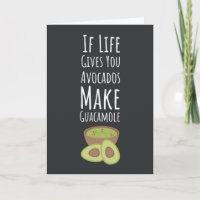 Lustige Avocado Karten Frucht Guacamole Modern Tre