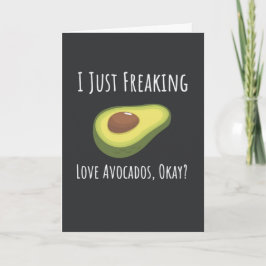 Lustige Avocado Karten Obst Trendig Glücklich Vega