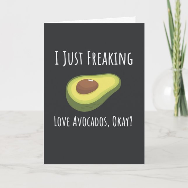 Lustige Avocado Karten Obst Trendig Glücklich Vega (Vorderseite)