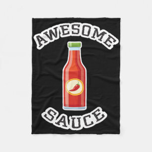 Lustige Awesome Sauce Chicken Wing Lustiger Spruch Fleecedecke