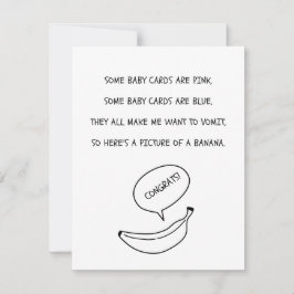 Lustige Baby Glückwunsch Karte mit Banane