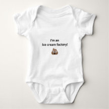 Lustige Babyweste - poo Eismaschine