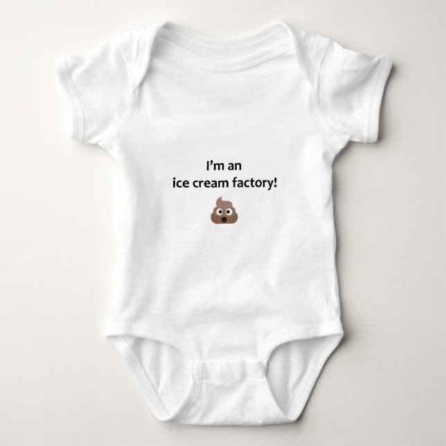 Lustige Babyweste - poo Eismaschine Baby Strampler (Vorderseite)