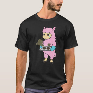 Lustige Backerei Geht Schief Lama Koch Kulinarisch T-Shirt