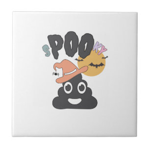 Lustige Badezimmer Humor Halloween Gruseliger Poo- Fliese