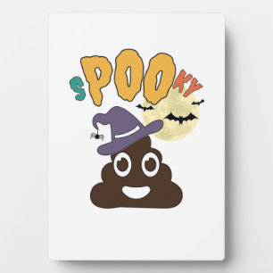Lustige Badezimmer Humor Halloween Gruseliger Poo Fotoplatte