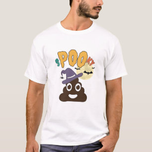 Lustige Badezimmer Humor Halloween Gruseliger Poo T-Shirt