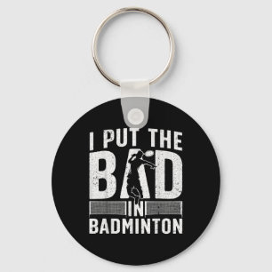 Lustige Badminton-Kunst für Männer Frauen Shuttle Schlüsselanhänger