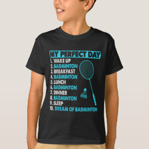 Lustige Badminton-Shuttle-Schläger-Neuheit-Shirt  T-Shirt