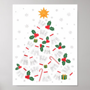 Lustige Badminton-Weihnachtsbaumlichter Santa Männ Poster