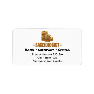 Lustige Bagel Adressaufkleber