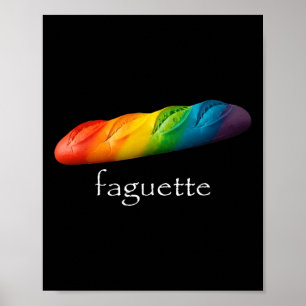 Lustige Baguette Regenbogen Faguette Lgbt Pride Mo Poster