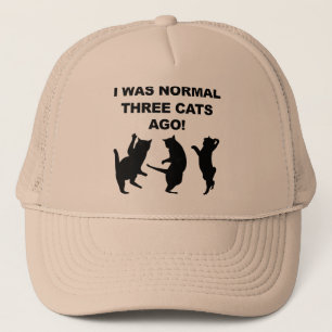 Lustige Ball Cap Trucker Mütze Vor Drei Katzen Nor