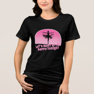 Lustige Ballerina-Silhouette Treffen wir uns an de Tri-Blend Shirt