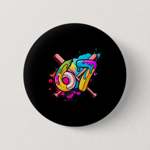 Lustige Banane Baseball 67 Eis Drip Meme Button
