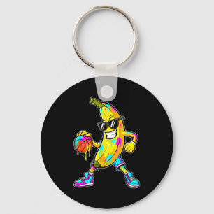Lustige Banane Basketball Drip Kinder Jugend Junge Schlüsselanhänger