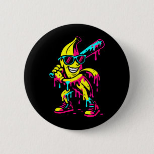 Lustige Banane Eis Drip Kinder Jugend Jungen Mädch Button