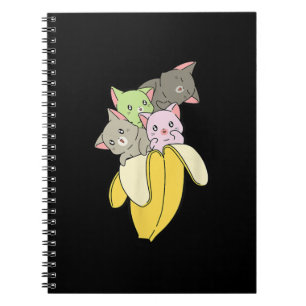 Lustige Banane Katze Süßes Kätzchen Geschenk Notizblock