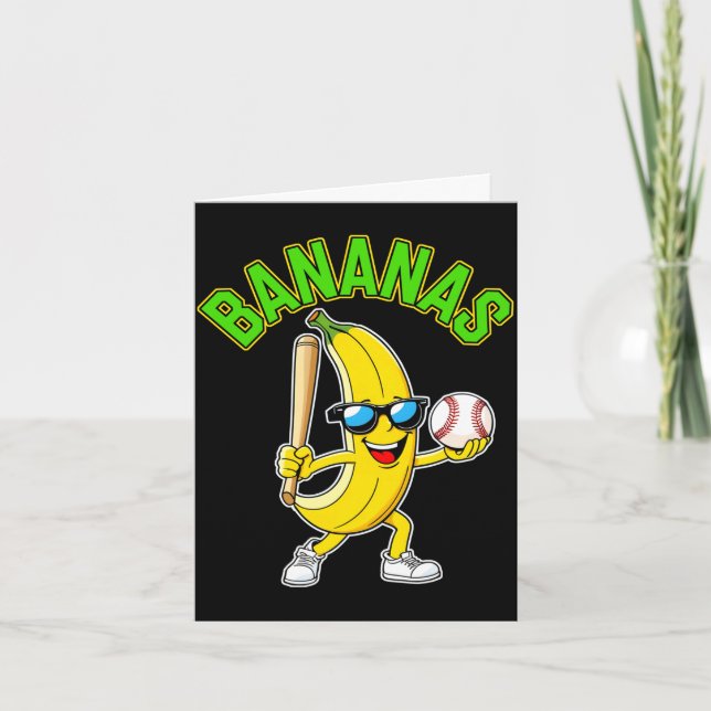 Lustige Banane Langarm  Karte (Vorderseite)