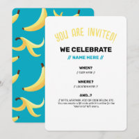 Lustige Banane Wortspiel Party Muster farbenfroh -