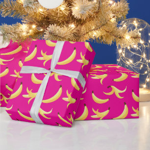 Lustige Banane Wortspiel Party Muster farbenfroh - Geschenkpapier