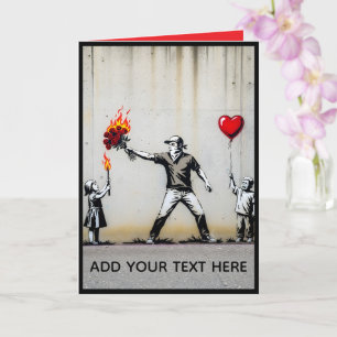 Lustige Banksy-Style Anti-Valentinstag-Karte Karte