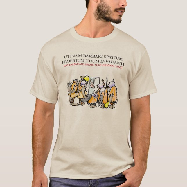 Lustige Barbaren im Latein T-Shirt (Vorderseite)