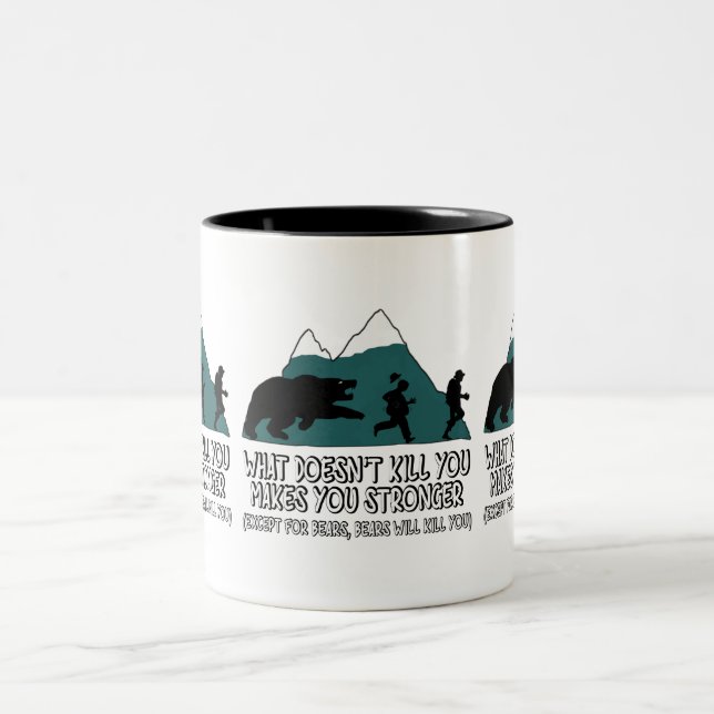 Lustige Bären Zweifarbige Tasse (Mittel)