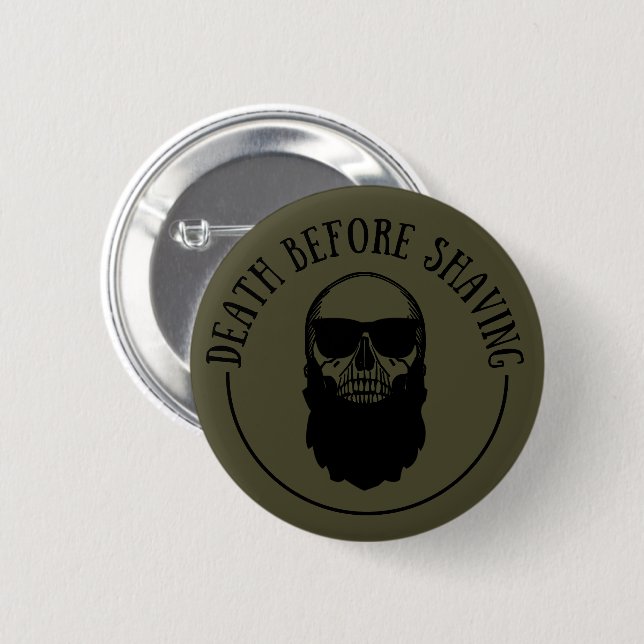 Lustige Bart-Sprüche Geschenke für Bärtige Button (Vorne & Hinten)