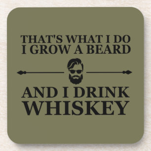 Lustige bärtige und Whiskey-Trinker-Zitate  Getränkeuntersetzer