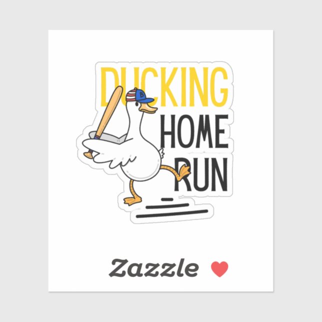 Lustige Baseball-Ente Duck  Aufkleber (Blatt)