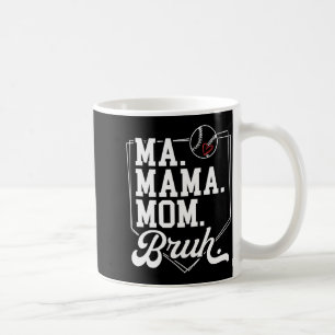 Lustige Baseball-Mutter Bruh mit Teamname und Numm Kaffeetasse