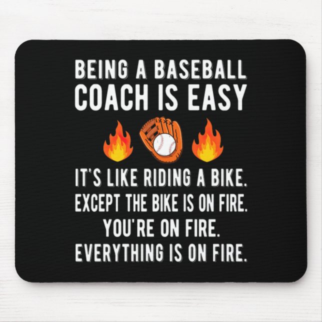 Lustige Baseball-Trainer-Geschenke Baseball-Traini Mousepad (Vorne)