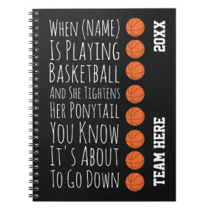 Lustige Basketball-Mädchen-Team-Spieler-Geschenke Notizblock
