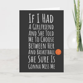Lustige Basketballkarten für ihn Teenager Jungen M Karte