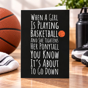 Lustige Basketballkarten für sie Teenager Mädchen Karte