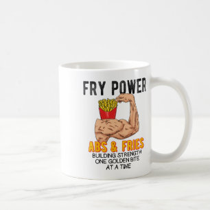 Lustige Bauchmuskelübung Pommes Frites Muskelaufba Kaffeetasse