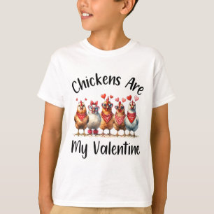 Lustige Bauern - Männer Frauen Huhn ist mein Valen T-Shirt