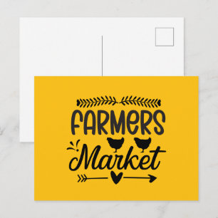 Lustige Bauernmarkt-Wortkunst  Postkarte