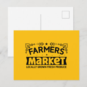 Lustige Bauernmarkt-Wortkunst  Postkarte