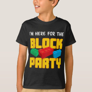 Lustige Bausteine Blockparty Vorschule Männer Frau T-Shirt