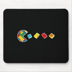 Lustige Bausteine Gamer Meister Erbauer Ziegel L Mousepad
