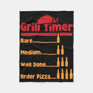 Lustige Bbq-Bierflaschen-Grill-Timer für den Hinte Fleecedecke
