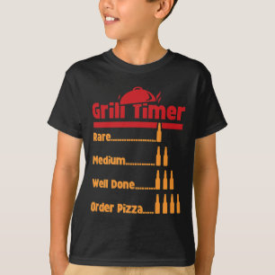 Lustige Bbq-Bierflaschen-Grill-Timer für den Hinte T-Shirt